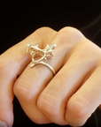 adjustable sterling silver ring
