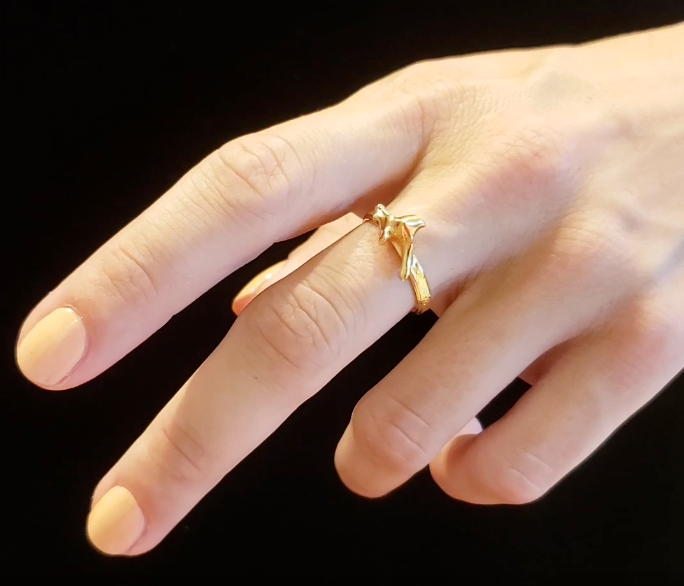 organic gold vermeil ring